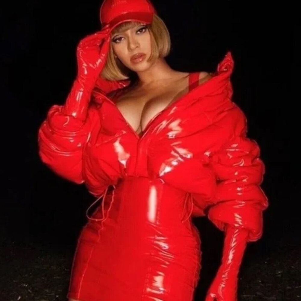IVY PARK Adidas Originals X Latex Dress In Red RARE DESIGNER BEYONCE BODYCON XL